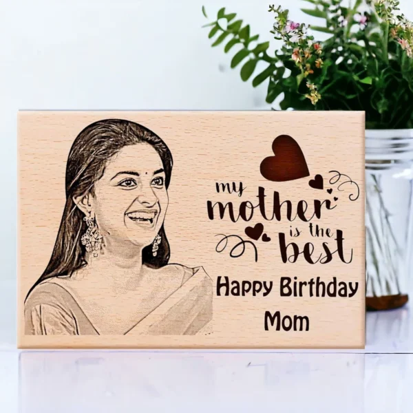 Customized Photo Frame For Motheras Birthday 4x7 inchs wood