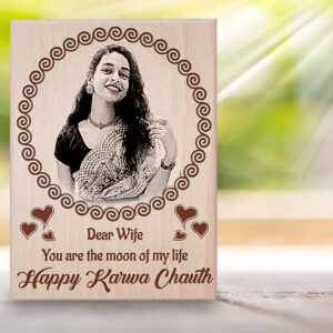 Personalized Engraved Wooden Photo Frame Laser On Gift For Wife