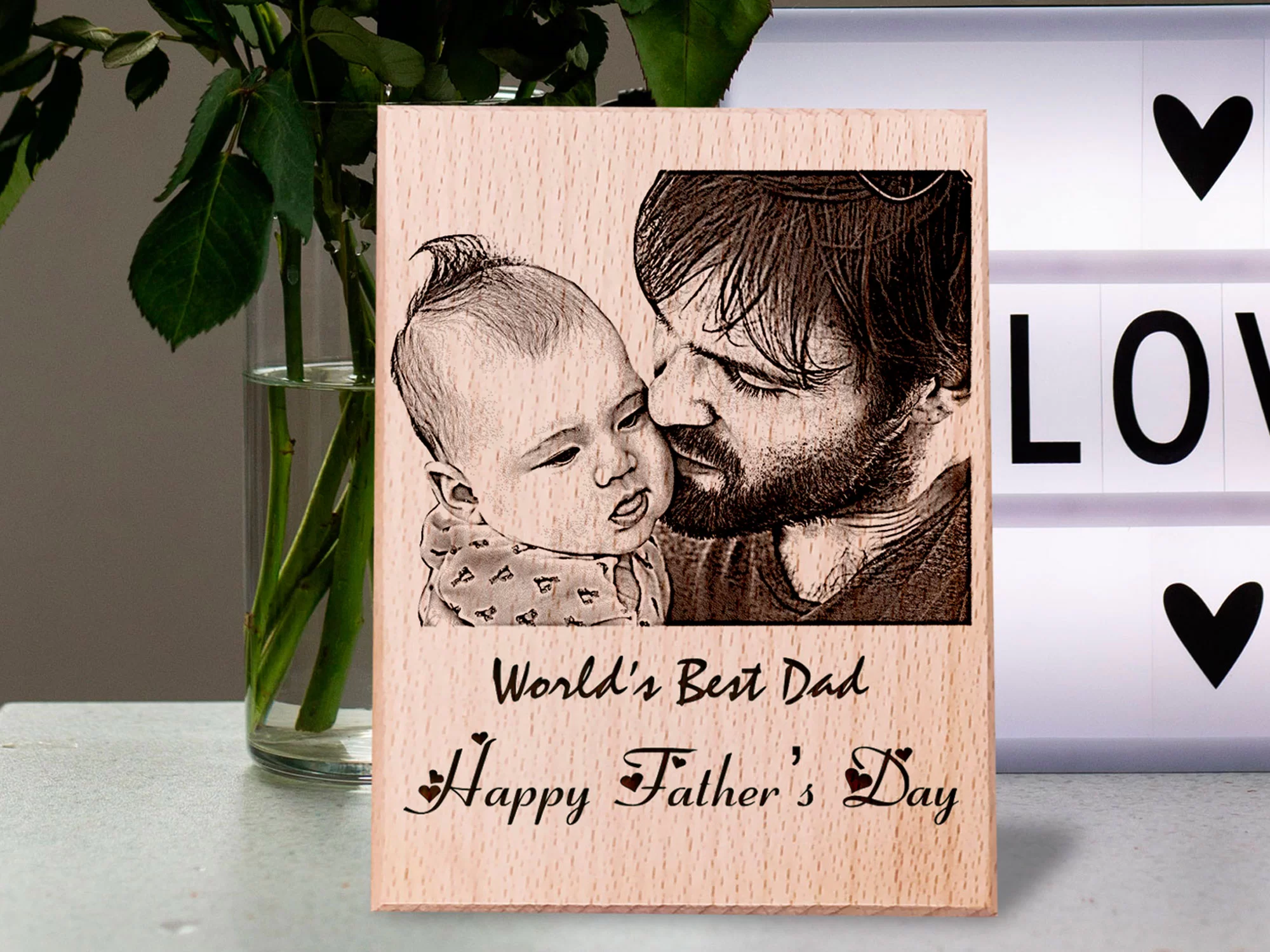 Custom engraved cutting board for wedding gift