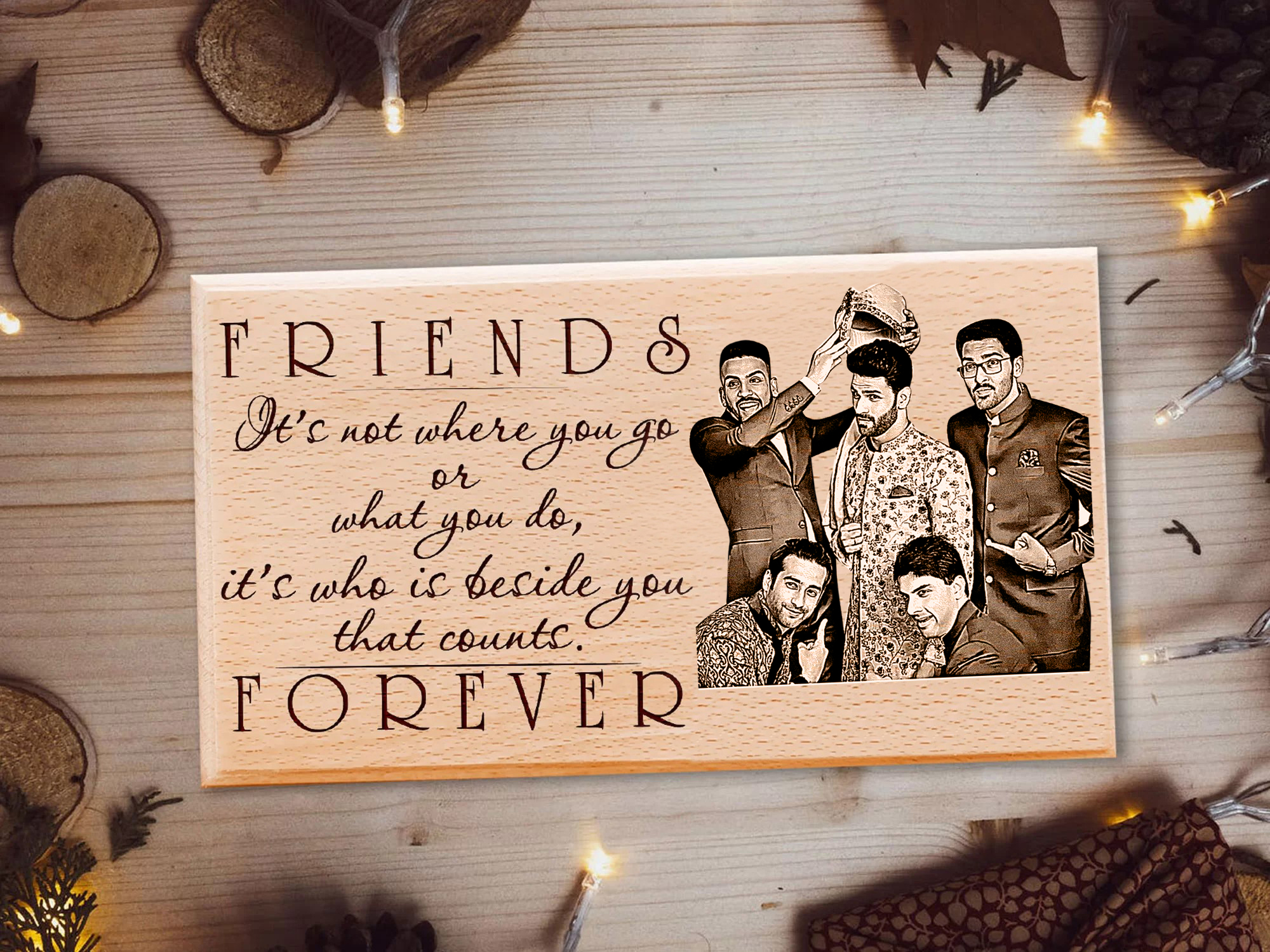 Custom Engraved Photo on Wood