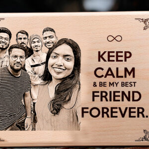 Friendship Day Personalized Wooden Gift for Best Friend 9×6 inchs wood