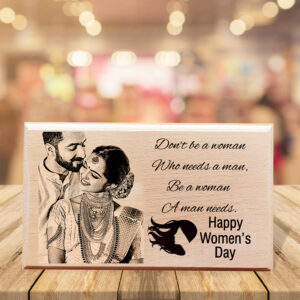 Personalized Women?s Day Engraved Photo Plaque Gift for Women 4×7 inchs wood