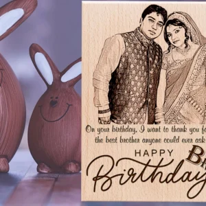 Custom wood engraving gift with personalized message