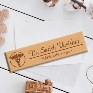 Personalized Professional Name Plate For All profession ( 4×12 inches Wooden)