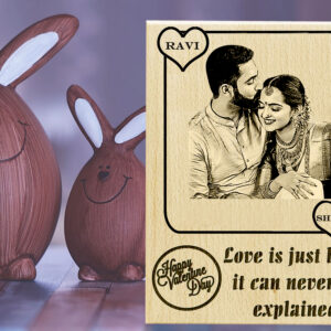 Valentine?s Day Personalized Engraved Photo Plaque Love Gifts for Couples (7×5 inches)