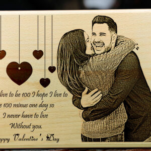 Valentines Day Gift Engraved Maple Personalized Plaque for Girlfriend (15×9 inches)