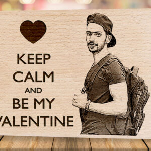 Valentine?s Day Personalized Engraved Wooden Frame Gift for Boyfriend or Husband (9×6 inches)