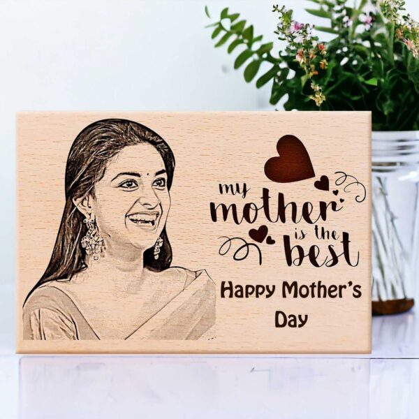 Laser-engraved wooden item featuring custom name and design
