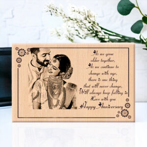 Personalized Wooden Engraved Wedding Photo Frame Gift For Anniversary 4×7 inchs wood
