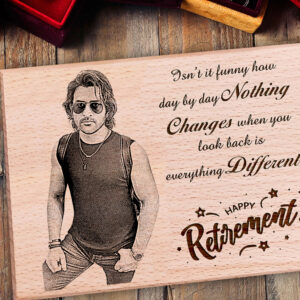 Personalized Engraved Retirement Gift for Dad (9×6 inches, Wood)
