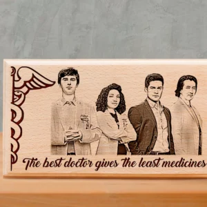 Wooden Customized Photo Plaque Gifts for Doctor (7X4, Inches, Wood)