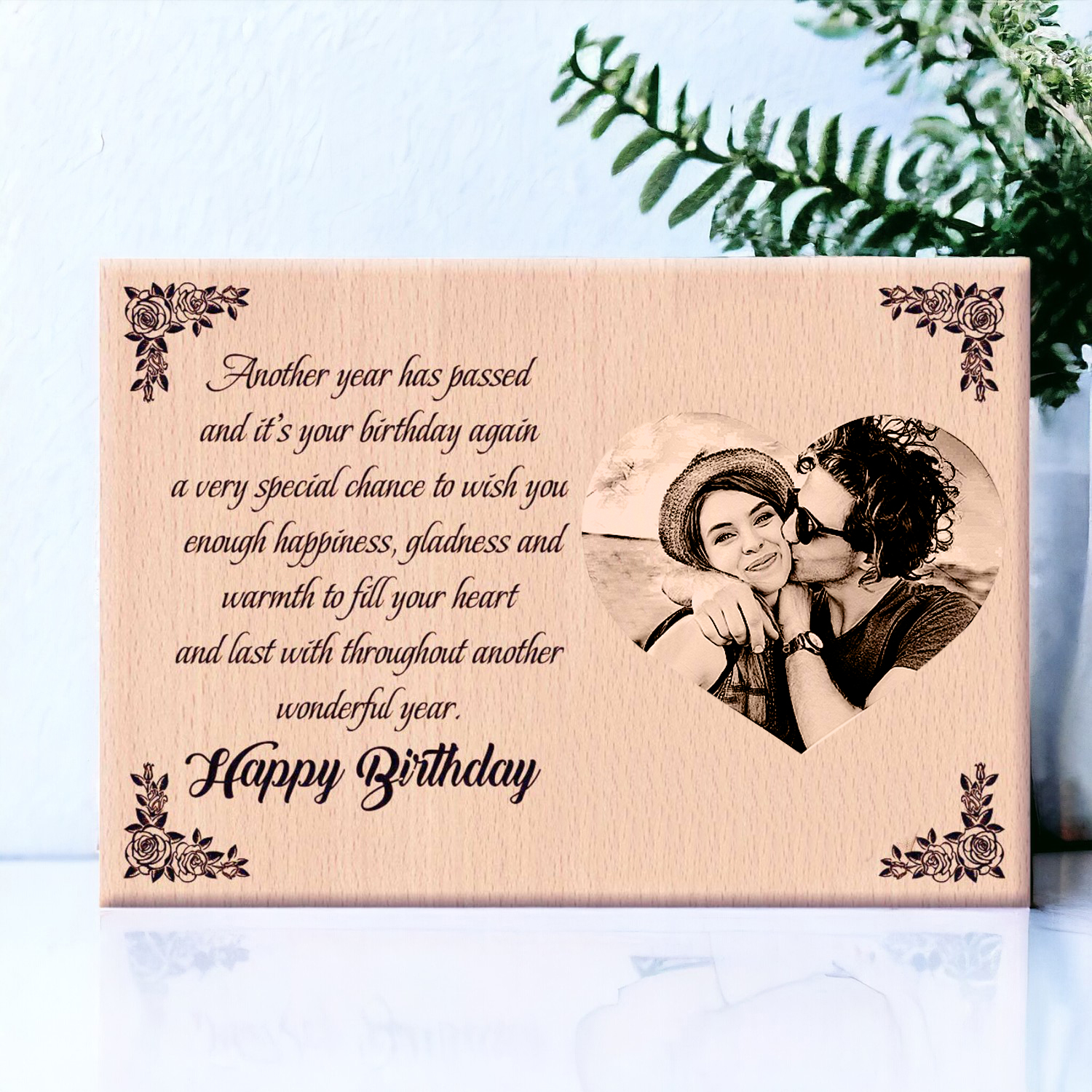 Wood magnet engraved with pun: ‘You Woodn't Believe How Awesome You Ar