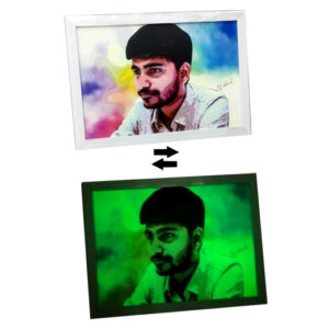 Brush paint glowing photo frame