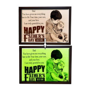 Laser On Personalized Wooden Glowing Frame (Wg1) Size: 4×5 Inchs
