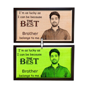 Laser On Wooden Glowing Frame (Wg2) Size 7×4 Inchs