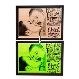 LASER ON Wood Frame (Wg5) Size: 15×9 inchs